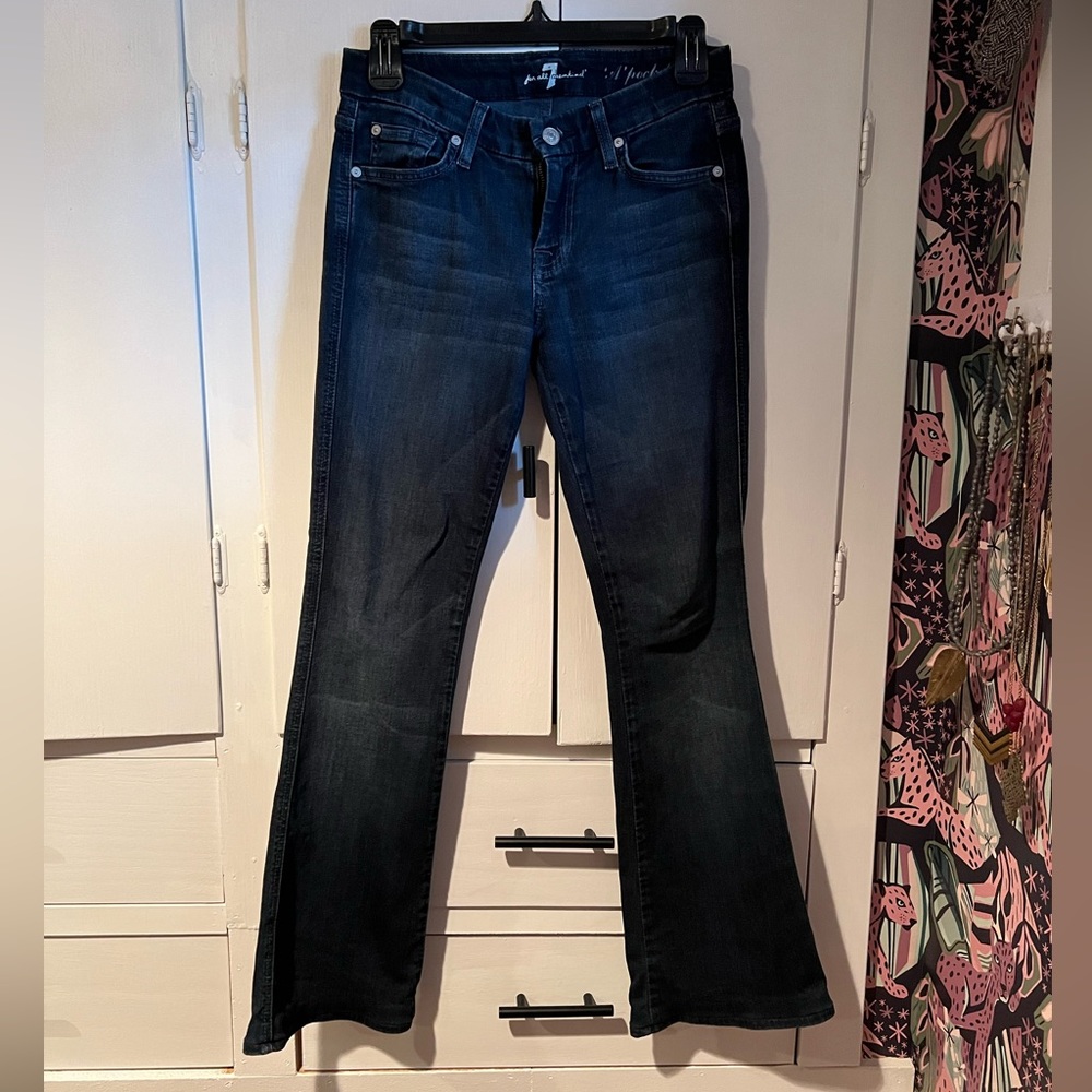 7 For All Mankind A-Pocket Flare Jeans Low Rise 25